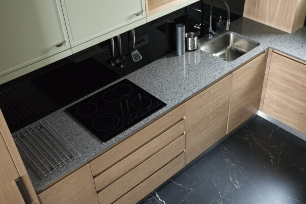 Technistone Taurus Terazzo Grey Installation