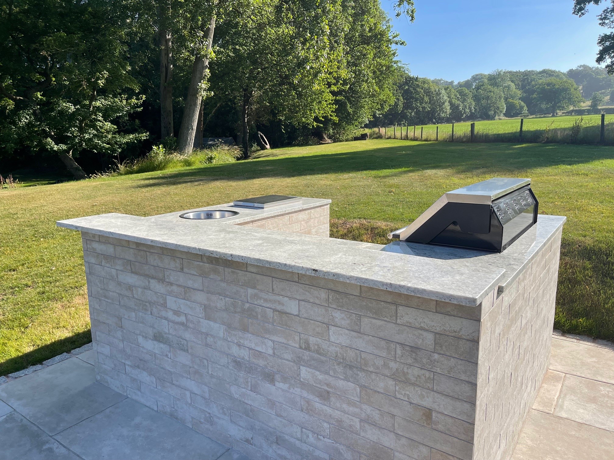 Granite BBQ Seating Bar