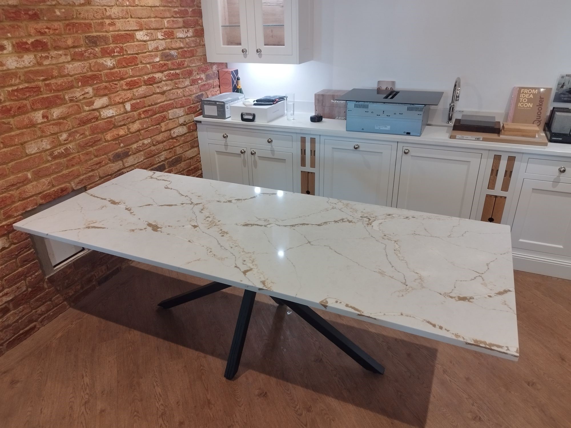 Bookmatched Marble Dining Table