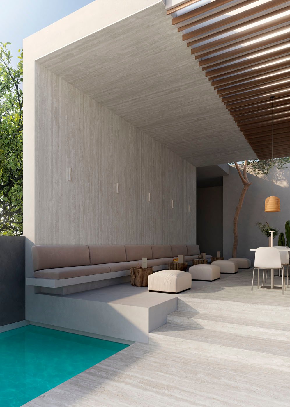 Infinity-Travetino-Chiaro-Installation